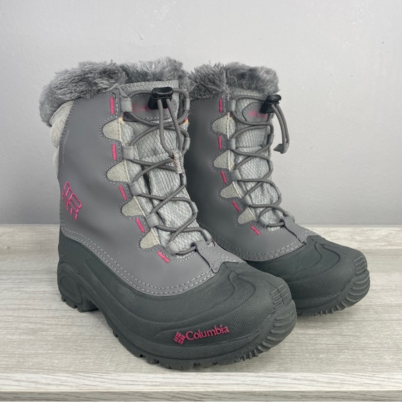 Like New! Columbia Bugaboot gray and pink snow boots size 4 - Picture 12 of 12